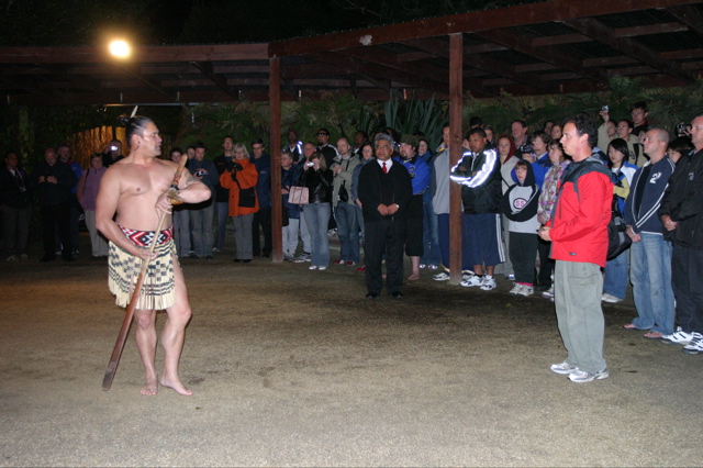 Mauri warrior, Rotorua Mauri Village, New Zealand