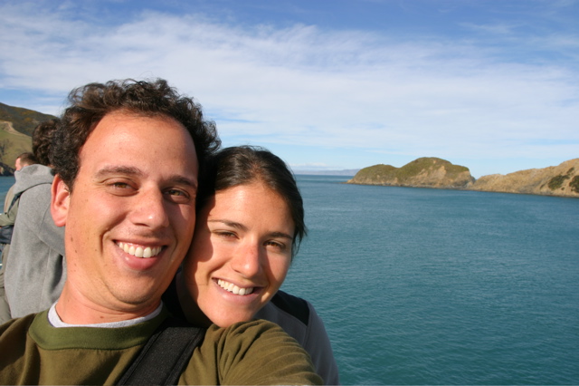 Darren and Rebecca, Ferry to south island, New Zealand