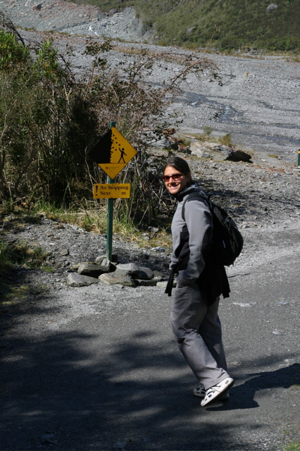 Starting our hike to Fox Glacier, New Zealand