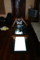 Glass bottom floor
